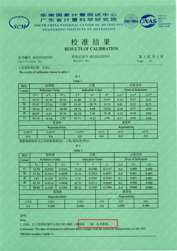 ST-700d 校准证书3