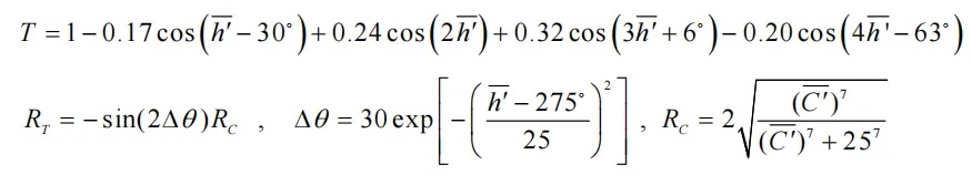 CIE 2000色差公式ΔE00 的计算方法和应用5